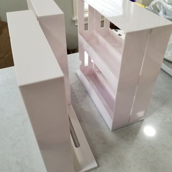 Slim Sliding Storage Rack for spices White 2 count - Picture 5 of 8